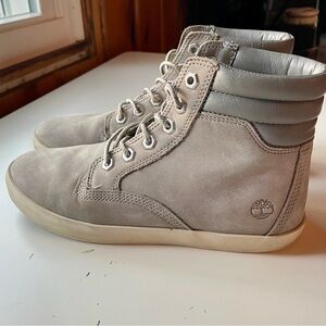 Timberland women’s Light Gray High-Top Sneakers